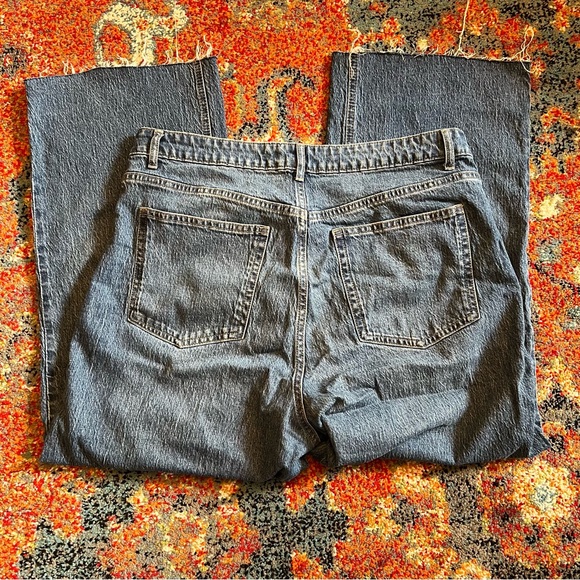 H&M Wide Leg Ankle Length Jeans Size 14 - Picture 2 of 4